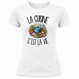 T-shirt de Sport Femme La cuisine c'est la vie
