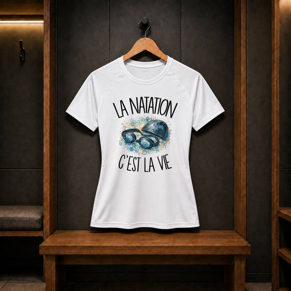 T-shirt de Sport Femme La natation c'est la vie