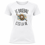 T-shirt de Sport Femme Le baseball c'est la vie