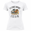 T-shirt de Sport Femme Les courses hippiques c'est la vie