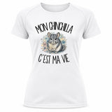 T-shirt de Sport Femme Mon chinchilla c'est ma vie