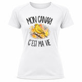 T-shirt de Sport Femme Mon canari c'est ma vie