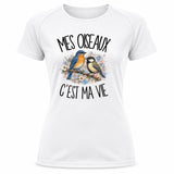 T-shirt de Sport Femme Mes oiseaux c'est ma vie