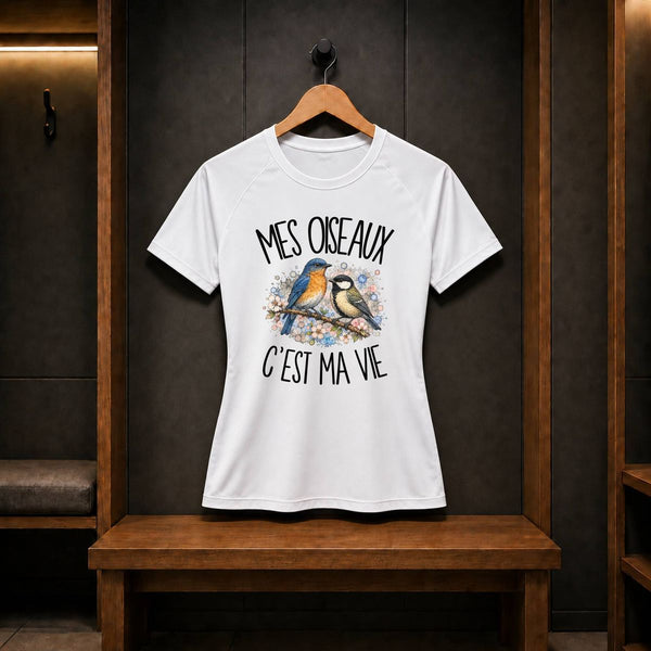 T-shirt de Sport Femme Mes oiseaux c'est ma vie