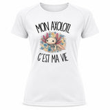 T-shirt de Sport Femme Mon axolotl c'est ma vie