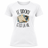 T-shirt de Sport Femme Le sudoku c'est la vie