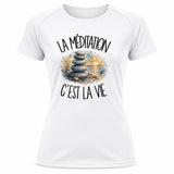 T-shirt de Sport Femme La méditation c'est la vie