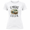 T-shirt de Sport Femme Le massage c'est la vie
