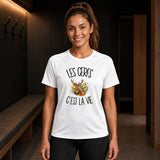 T-shirt de Sport Femme Les cerfs c'est la vie