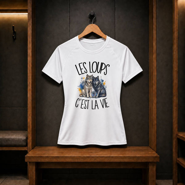T-shirt de Sport Femme Les loups c'est la vie