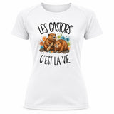 T-shirt de Sport Femme Les castors c'est la vie