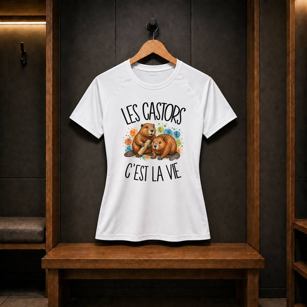 T-shirt de Sport Femme Les castors c'est la vie