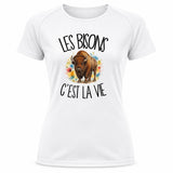 T-shirt de Sport Femme Les bisons c'est la vie