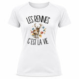 T-shirt de Sport Femme Les rennes c'est la vie