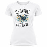 T-shirt de Sport Femme Les baleines c'est la vie