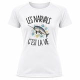 T-shirt de Sport Femme Les narvals c'est la vie
