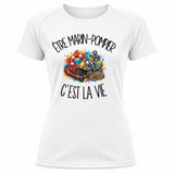 T-shirt de Sport Femme Être marin-pompier c'est la vie