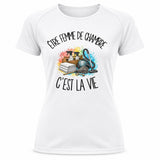 T-shirt de Sport Femme Être femme de chambre c'est la vie