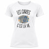 T-shirt de Sport Femme Les cartes c'est la vie