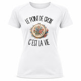 T-shirt de Sport Femme Le point de croix c'est la vie
