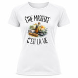 T-shirt de Sport Femme Être masseuse c'est la vie