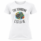 T-shirt de Sport Femme Être technicienne c'est la vie