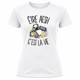 T-shirt de Sport Femme Être AESH c'est la vie