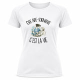 T-shirt de Sport Femme Être aide-soignante c'est la vie
