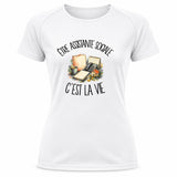T-shirt de Sport Femme Être assistante sociale c'est la vie