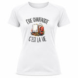 T-shirt de Sport Femme Être chauffagiste c'est la vie