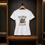 T-shirt de Sport Femme Être coiffeuse c'est la vie