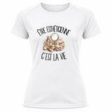 T-shirt de Sport Femme Être esthéticienne c'est la vie