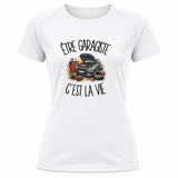 T-shirt de Sport Femme Être garagiste c'est la vie