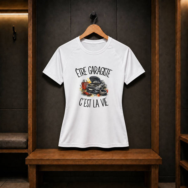 T-shirt de Sport Femme Être garagiste c'est la vie