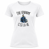 T-shirt de Sport Femme Être gendarme c'est la vie