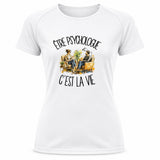 T-shirt de Sport Femme Être psychologue c'est la vie