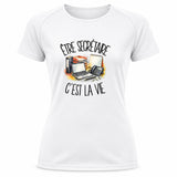 T-shirt de Sport Femme Être secrétaire c'est la vie