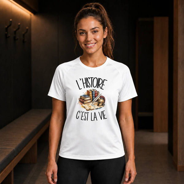 T-shirt de Sport Femme L'histoire c'est la vie