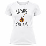 T-shirt de Sport Femme La basse c'est la vie