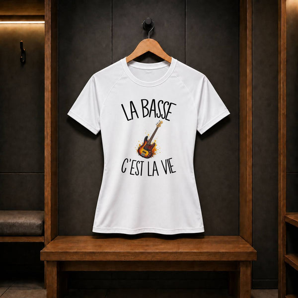 T-shirt de Sport Femme La basse c'est la vie