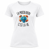 T-shirt de Sport Femme La musculation c'est la vie