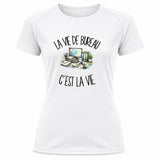 T-shirt de Sport Femme La vie de bureau c'est la vie