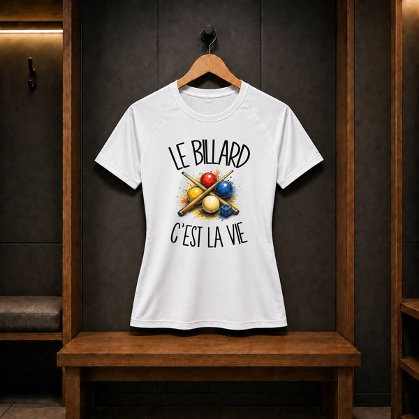 T-shirt de Sport Femme Le billard c'est la vie