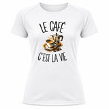 T-shirt de Sport Femme Le café c'est la vie