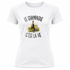 T-shirt de Sport Femme Le champagne c'est la vie