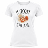 T-shirt de Sport Femme Le crochet c'est la vie