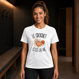 T-shirt de Sport Femme Le crochet c'est la vie