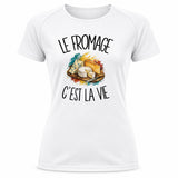T-shirt de Sport Femme Le fromage c'est la vie