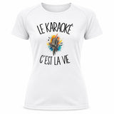 T-shirt de Sport Femme Le karaoké c'est la vie