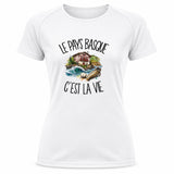T-shirt de Sport Femme Le Pays basque c'est la vie
